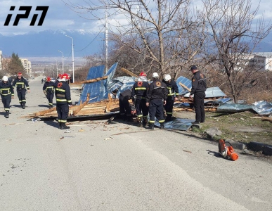 თელავში სტიქიის სალიკვიდაციო სამუშაოები დაიწყო