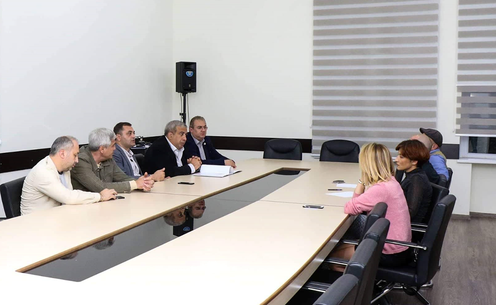 რუსთავის მერიაში გარემოს დაცვის საკითხებზე შეხვედრა გაიმართა