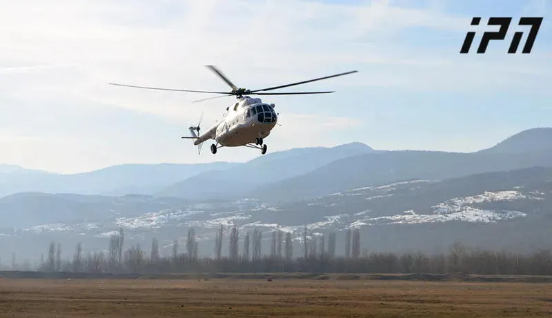 Two Border Police helicopters fly to Tusheti to transport trapped tourists