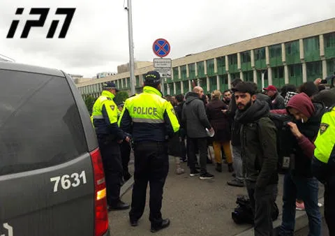 Police detain 6 people during protest at State Security Service of Georgia
