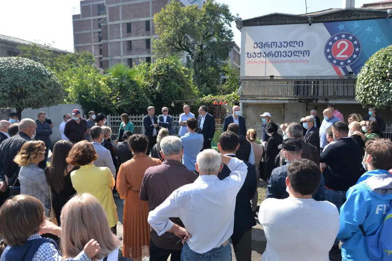 „ევროპული საქართველოს“ ლიდერები ზუგდიდში მხარდამჭერებს შეხვდნენ