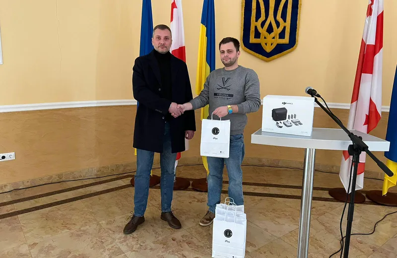 iPlus gave modern intelligence systems (Drones) of 11,200 GEL to Ukraine