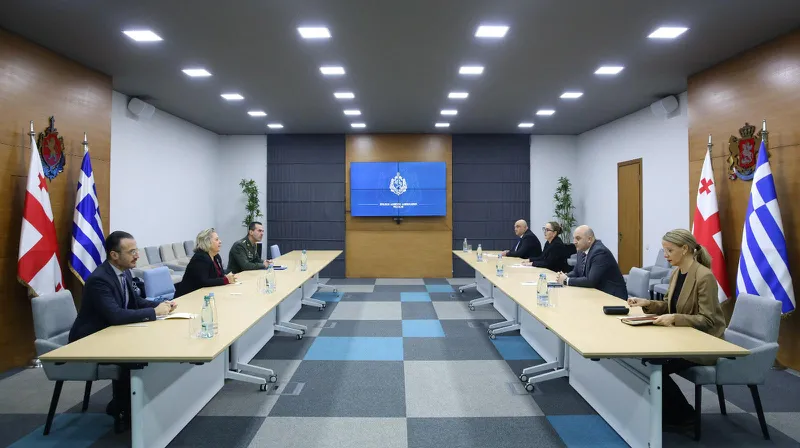 შინაგან საქმეთა მინისტრის მოადგილე საბერძნეთის რესპუბლიკის საგანგებო და სრულუფლებიან ელჩს შეხვდა