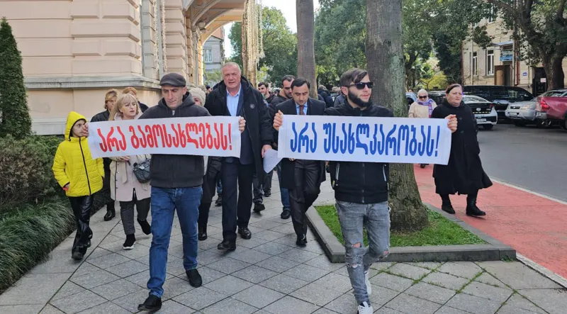 ბათუმში მოქალაქეებმა გამოსახლების პროცესი გააპროტესტეს