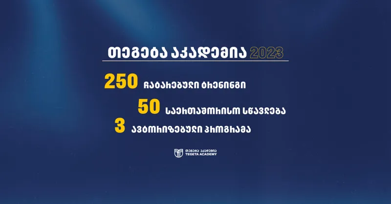 6000-მდე სატრენინგო საათი, 50-ზე მეტი საერთაშორისო სწავლება და 3 ავტორიზებული პროგრამა - „თეგეტა აკადემიის" 2023 წელი