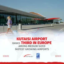 Union of airports: Kutaisi International Airport ranks third among medium-sized European airports in terms of passenger flow growth