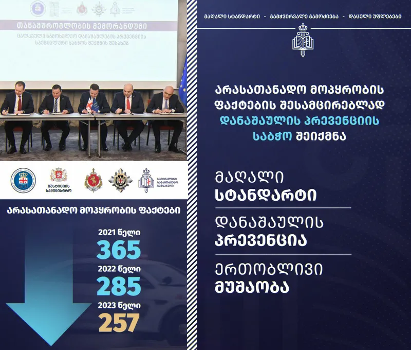 სპეციალური საგამოძიებო სამსახური - სამოხელეო დანაშაულის პრევენციის საბჭოს ერთ-ერთი შედეგი არასათანადო მოპყრობის ფაქტების კლებაა