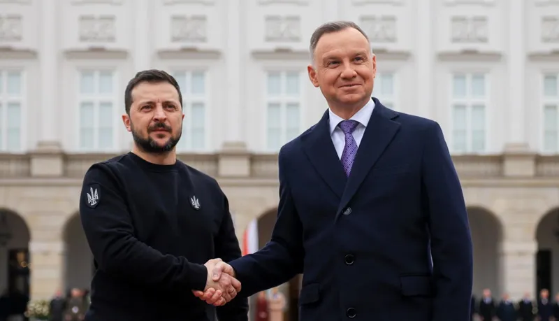 ვოლოდიმირ ზელენსკი პოლონეთში ჩავიდა