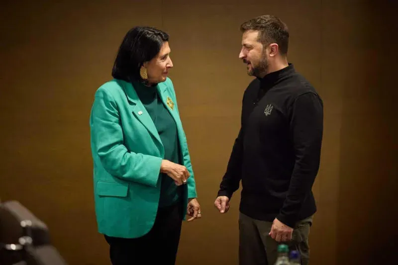 Volodymyr Zelenskyy to Salome Zurabishvili: Thank you for your message and solidarity - we appreciate Georgia's support and hope for a peaceful and successful future for both our countries