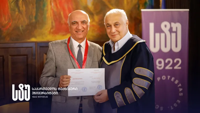 საქართველოს ტექნიკური უნივერსიტეტის რექტორმა დავით ნატროშვილს უნივერსიტეტის ოქროს მედალი გადასცა