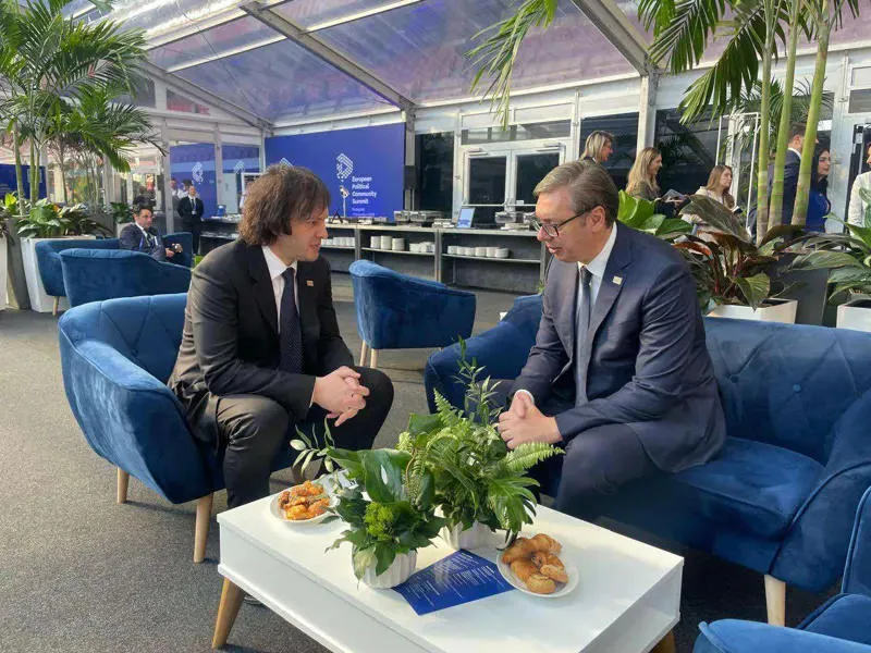 At the meeting with the President of Serbia Irakli Kobakhidze: we agreed that commitment to peace and stability in the region is essential for the European continent