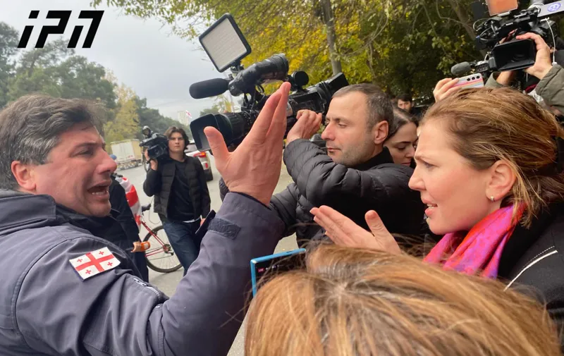 There was a clash between the participants of the march going from the CEC to Agmashenebeli alley and the police