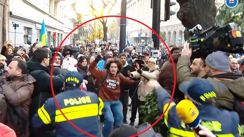 The Prosecutor's Office filed charges against the participant of the rally, who is accused of attacking the policemen with a stick: the agency also releases footage of the incident