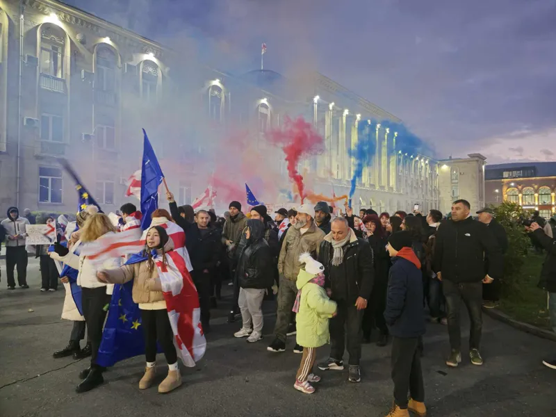 გორში საპროტესტო აქცია მიმდინარეობს