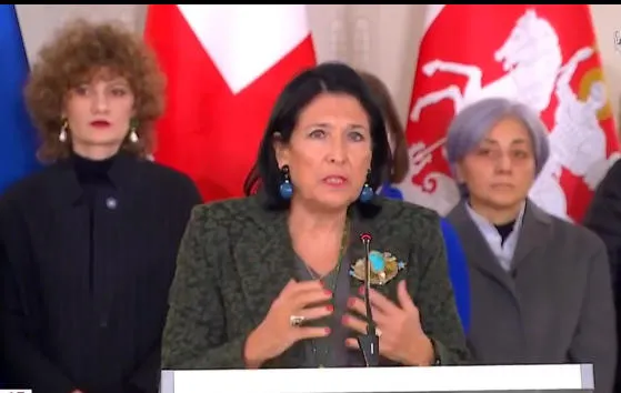 Salome Zurabishvili: I will be in front of the Parliament tomorrow with the people, and I will speak at 9:00 PM so that we can all together make it clear that nothing will happen without elections