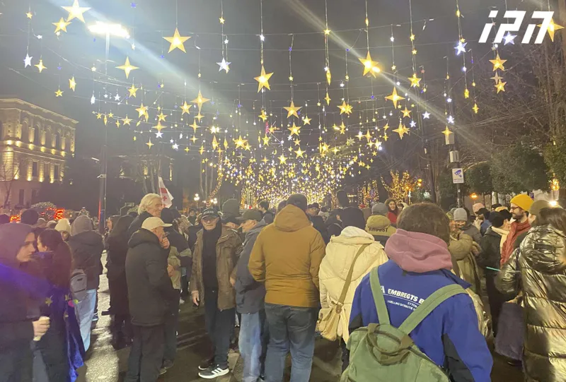 Citizens are gathering at a protest rally near the Parliament building, and Rustaveli Avenue has already been blocked
