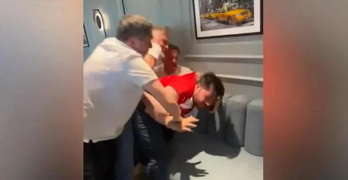 In Abu Dhabi, Georgian Dream MPs Irakli Zarqua and Viqtor Sanikidze physically confronted a citizen