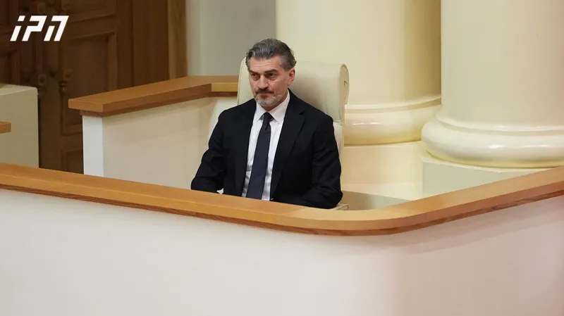 The speech in Parliament began with a report by Mikheil Kavlashvili