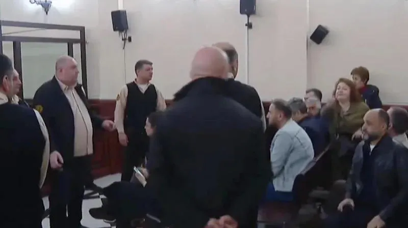 The announcement of the verdict for Mikheil Saakashvili and Teimuraz Janashia was followed by noise in the courtroom