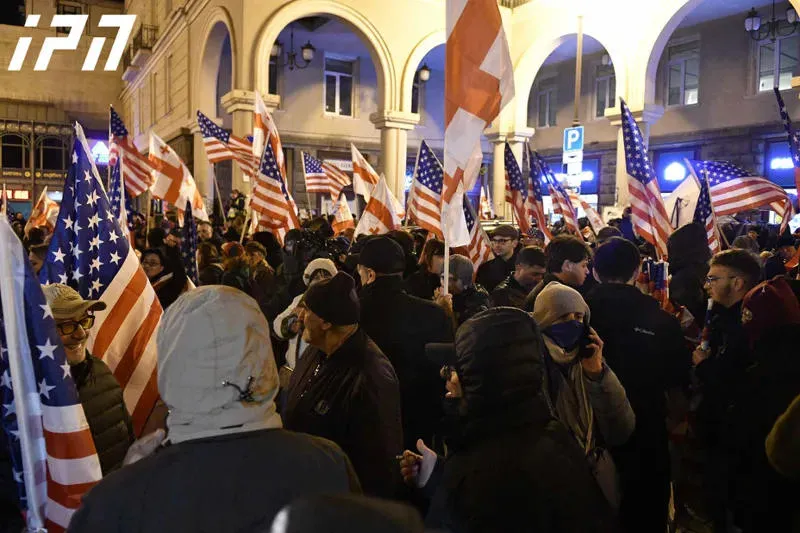 A rally in support of the "MEGOBARI Act" is taking place at Marjanishvili Square – a march towards Rustaveli Avenue is planned