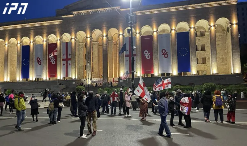 რუსთაველის გამზირზე აქცია მიმდინარეობს