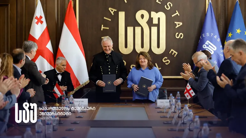 საქართველოს ტექნიკურ უნივერსიტეტსა და ავსტრიის ლეობენის სამთო უნივერსიტეტს შორის ურთიერთგაგების მემორანდუმის ხელმოწერას ავსტრიის ელჩი რობერტ გერშნერი დაესწრო