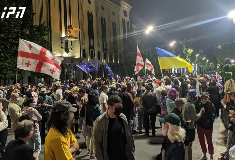 რუსთაველის გამზირზე საპროტესტო აქცია მიმდინარეობს