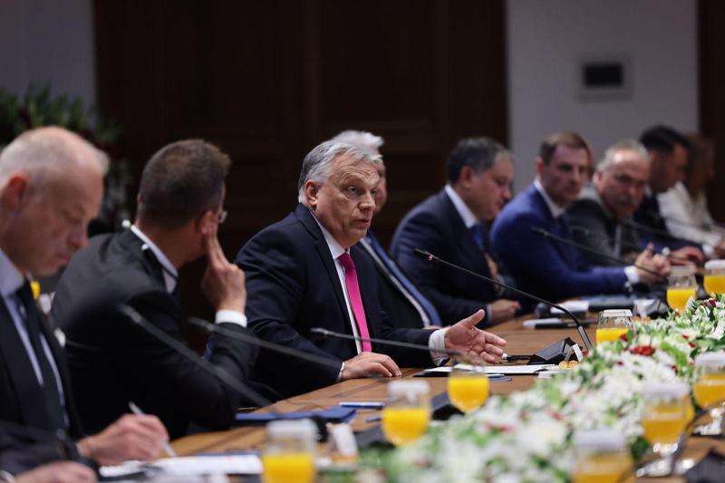 维克托·欧尔班对伊拉克利·科巴希泽说：欧洲经济现在遭受巨大打击——如果有人实现超过1%的增长，那将是一个巨大的成功——你们的7%增长是一个银河现象，我知道这确实是你们巨大努力的结果。