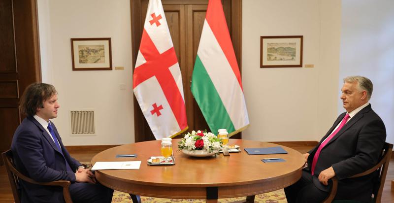 伊拉克利·科巴希泽对奥尔班：你的领导力对我们是典范——你对我们国家和格鲁吉亚人民在欧洲一体化道路上的支持是最重要的。