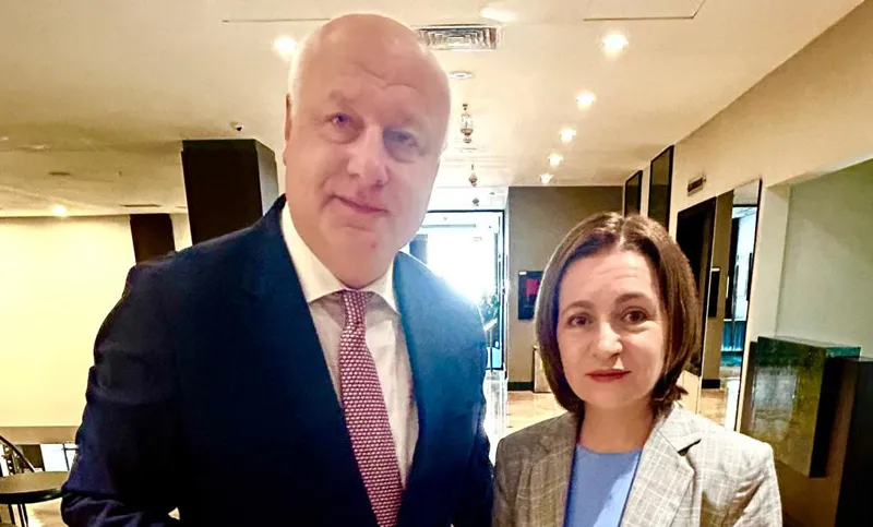 გიგი წერეთელი კიშინიოვში, მოლდოვის პრეზიდენტ მაია სანდუს შეხვდა