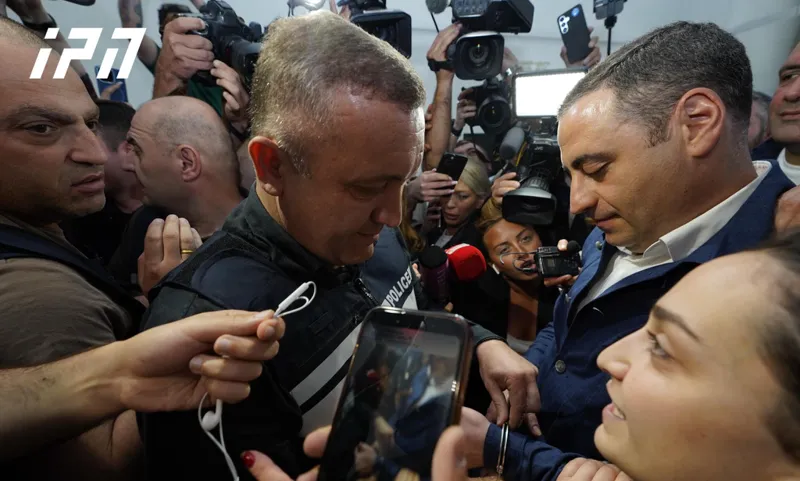 Law enforcement officers arrive at Strategy Builder office, Giorgi Vashadze calls “112” service