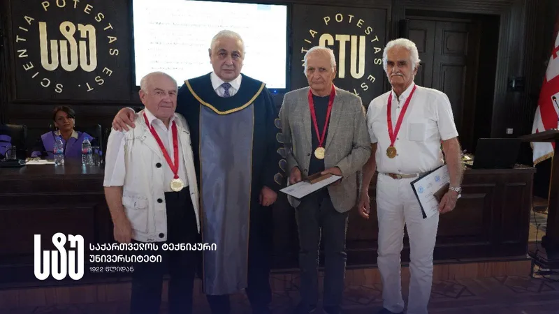 საქართველოს ტექნიკური უნივერსიტეტის რექტორმა სამი პროფესორი ოქროს მედლით დააჯილდოვა