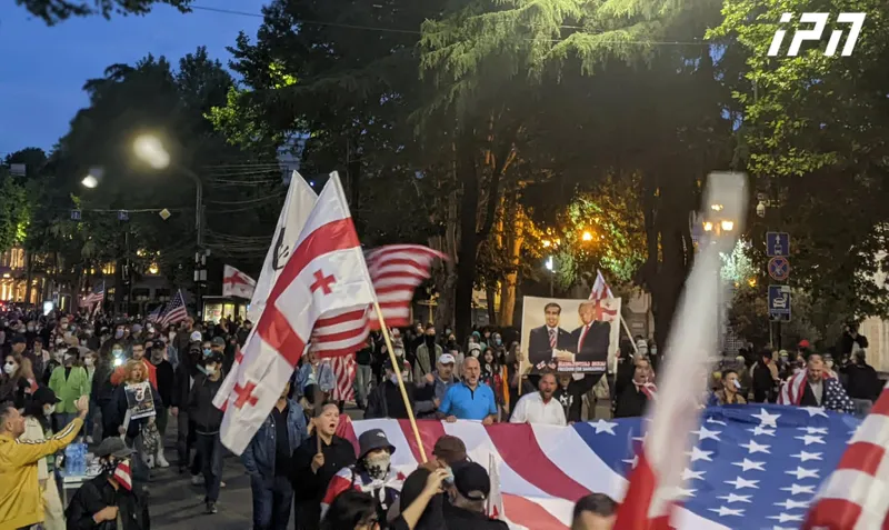 რუსთაველის გამზირზე საპროტესტო აქცია მიმდინარეობს