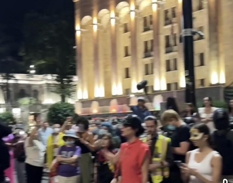 პარლამენტთან საპროტესტო აქცია გაიმართა