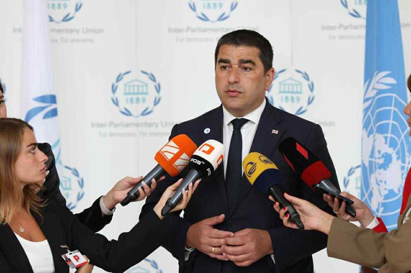 沙尔瓦·帕普阿什维利：欧盟大使似乎非常紧张，这很令人惊讶——我唯一希望的是让他以适当的语气对记者说话——我呼吁他降低语气。