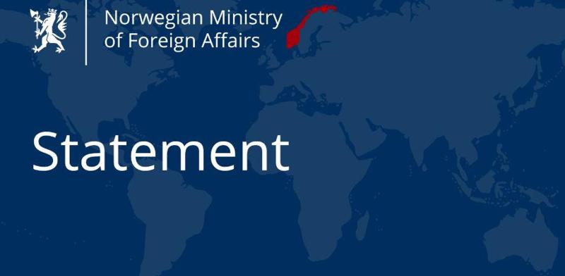 挪威外交部：冻结7个更多民间社会组织的银行账户是格鲁吉亚民主瓦解的又一个步骤。