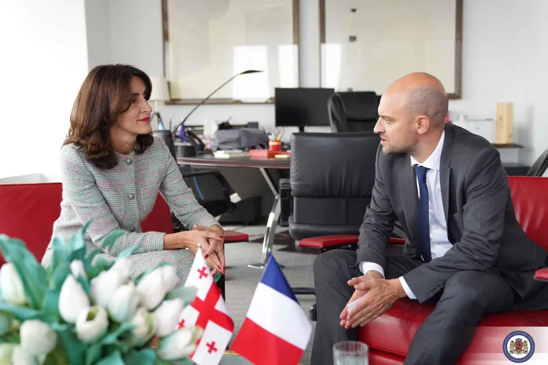 Maka Botchorishvili meets with her French counterpart on the sidelines of UN General Assembly