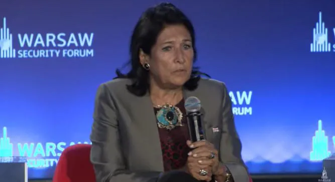 Salome Zurabishvili at Warsaw Forum: The ruling party is trying to isolate Georgia at the instigation of Moscow - what we need from you is attention, attention and attention
