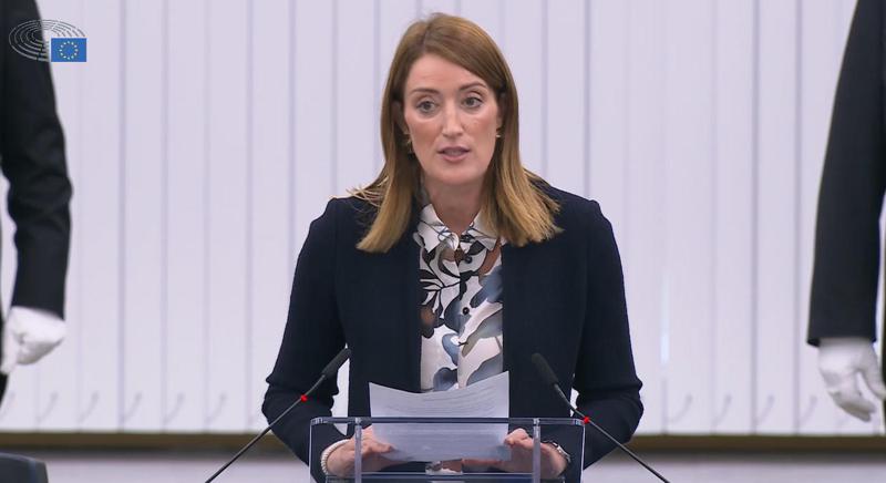 Roberta Metsola 关于 Mzia Amaglobeli 和 Andrzej Poczobut：我们表彰两位记者，他们的勇气如灯塔般闪耀，为所有拒绝被沉默的人。