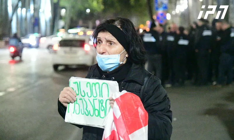 71-year-old Aza Chilachava, detained during the protest on Rustaveli Avenue, has started a hunger strike