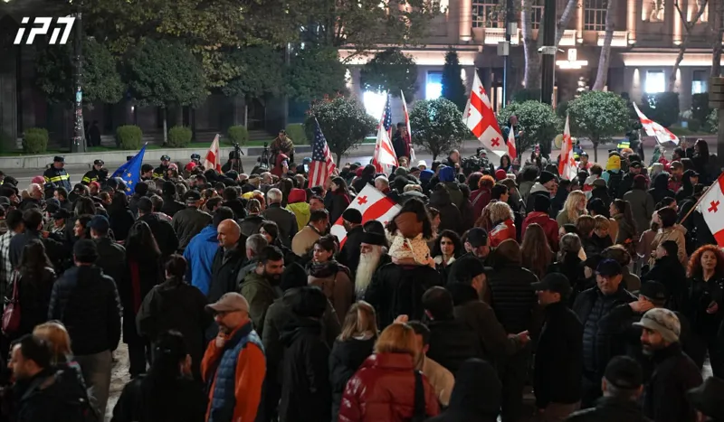 Protesters marching towards Freedom Square