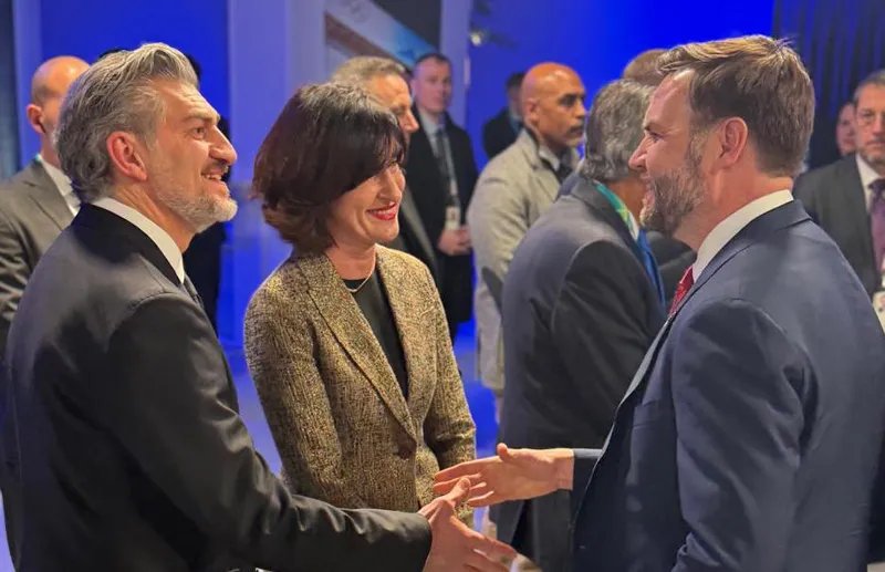 Mikheil Kavelashvili and Maka Botchorishvili meet ith U.S. Vice President J.D. Vance and U.S. Secretary of State Marco Rubio