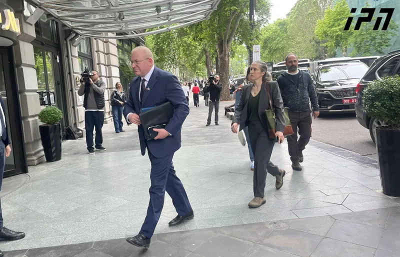 Members of the U.S. State Department delegation are meeting with representatives of the Georgian opposition