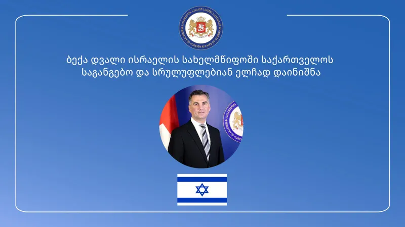Beka Dvali appointed as Georgia’s Ambassador to the State of Israel