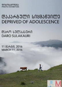 “Deprived Adolescence” - UNFPA Georgia presents the photo exhibition by Daro Sulakauri