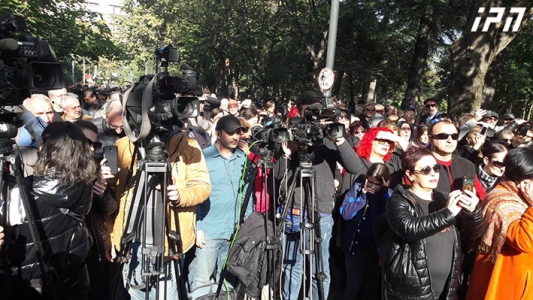 “No to the National Movement" demonstration underway in Vere Park 