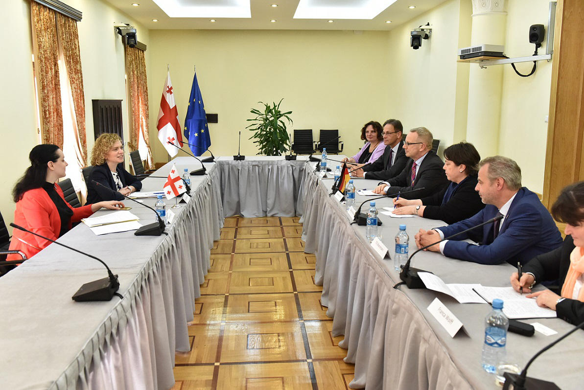 თამარ ხულორდავა და მარიამ ჯაში გერმანია-სამხრეთ კავკასიის საპარლამენტო ჯგუფის წევრებს შეხვდნენ