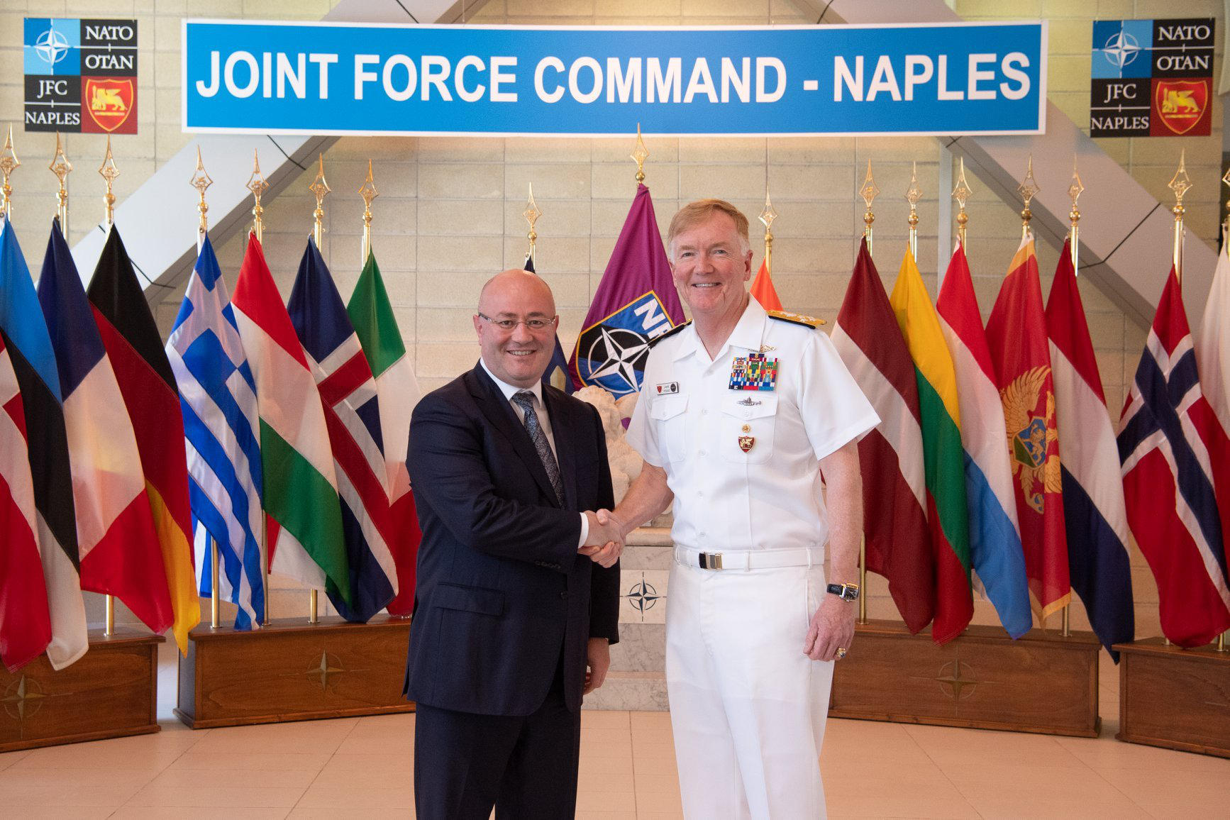 Levan Izoria meets with Admiral James Foggo