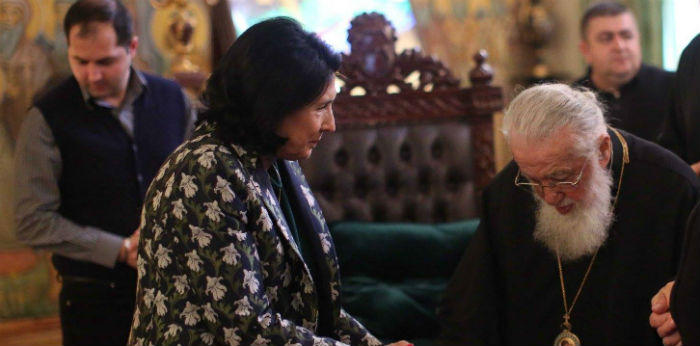 პრეზიდენტი პატრიარქს - მოგყვებით ძალიან რთულ გზაზე, რომელიც ასევე არის წმინდა ილია მართლის გზა