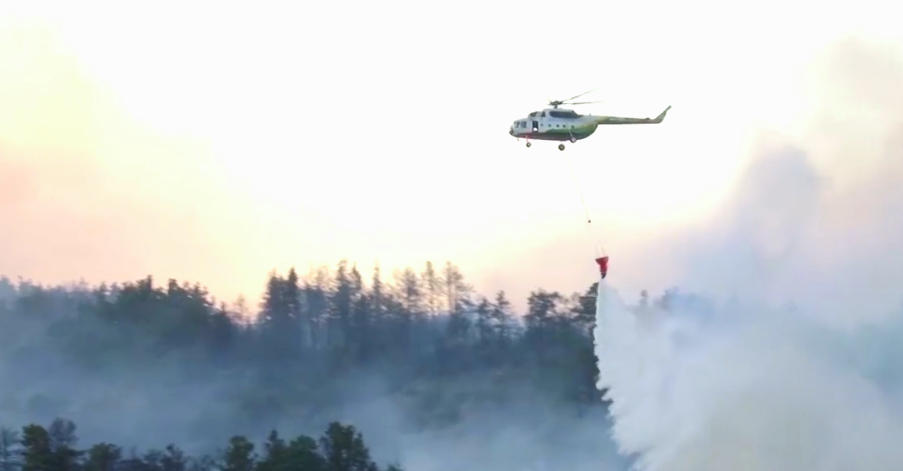 მესტიის მუნიციპალიტეტში ხანძარია - ცეცხლის ჩაქრობის პროცესში ავიაცია ჩაერთო